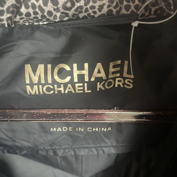 Micheal kors leopard print jacket worn one time size xl - Picture 2 of 3